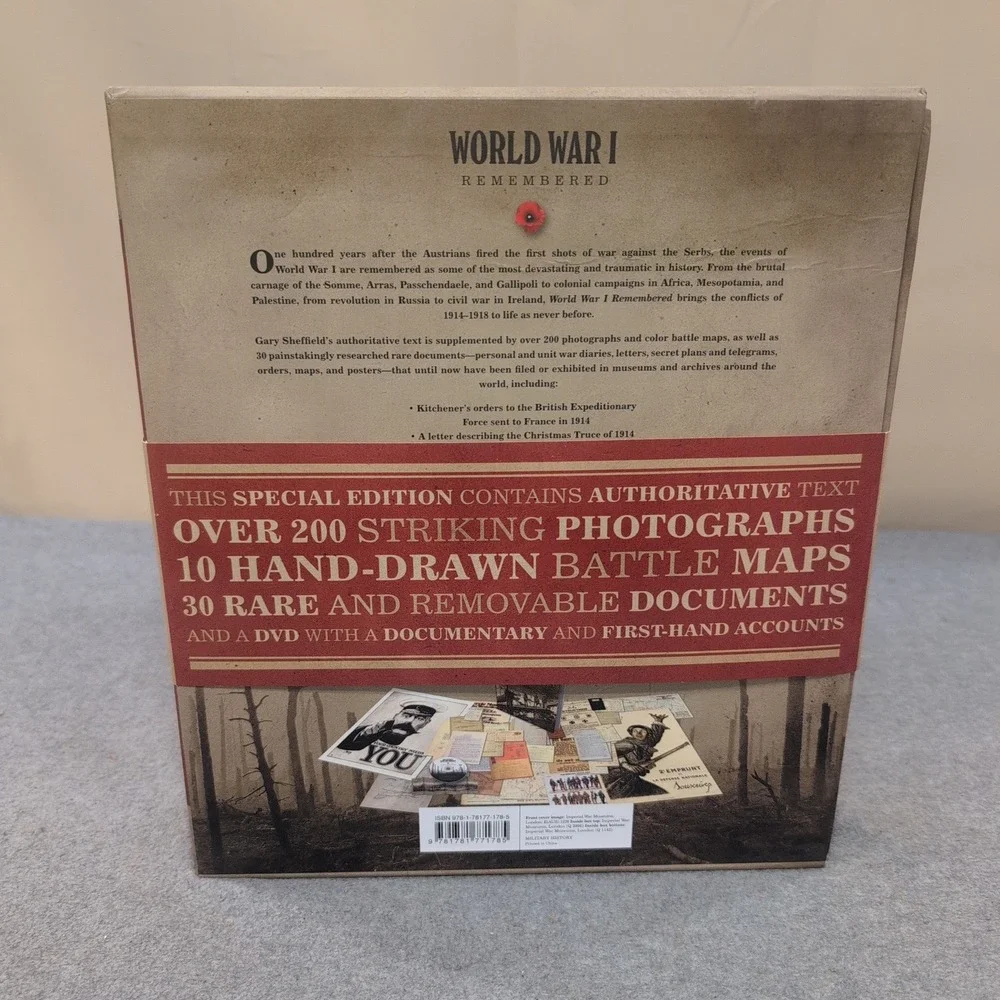 World War I Remembered‎ 1914-1918 Gary Sheffield Hardcover Book DVD Documents